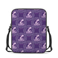 Purple Aquarius Zodiac Pattern Print Rectangular Crossbody Bag