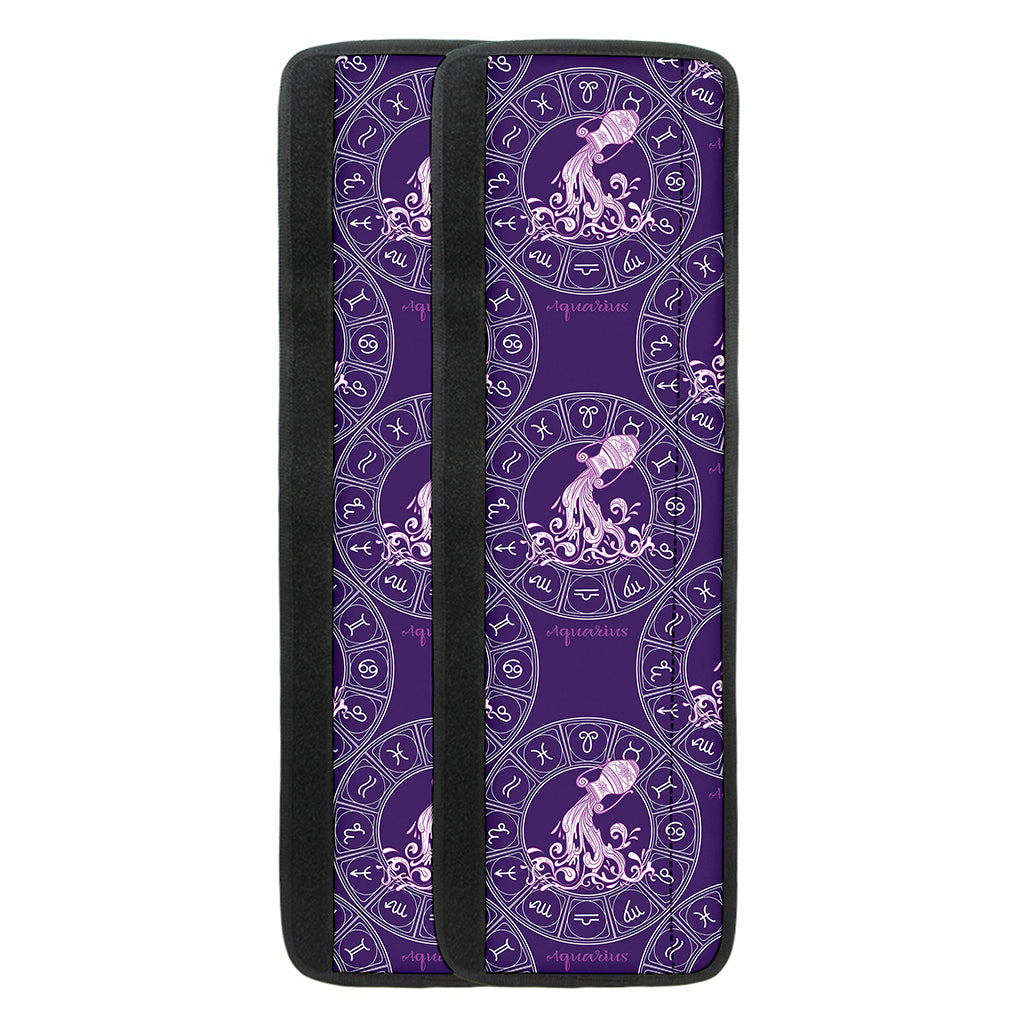 Purple Aquarius Zodiac Pattern Print Refrigerator Handle Covers