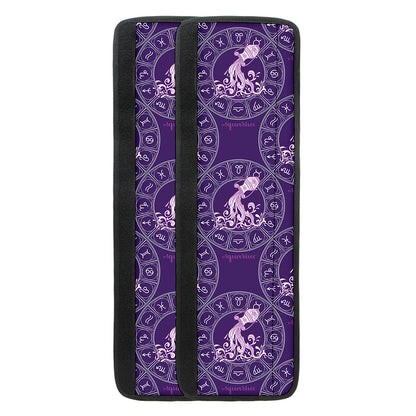 Purple Aquarius Zodiac Pattern Print Refrigerator Handle Covers