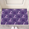 Purple Aquarius Zodiac Pattern Print Rubber Doormat