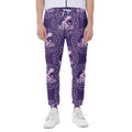 Purple Aquarius Zodiac Pattern Print Joggers
