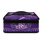 Purple Aquarius Zodiac Pattern Print Small Lunch Bag