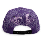 Purple Aquarius Zodiac Pattern Print Snapback Cap