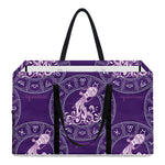 Purple Aquarius Zodiac Pattern Print Utility Tote Bag