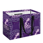 Purple Aquarius Zodiac Pattern Print Utility Tote Bag