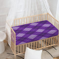 Purple Argyle Pattern Print Baby Crib Sheet
