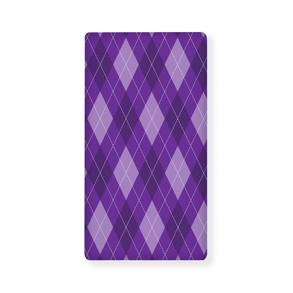 Purple Argyle Pattern Print Baby Crib Sheet
