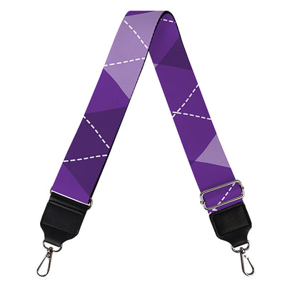 Purple Argyle Pattern Print Bag Strap