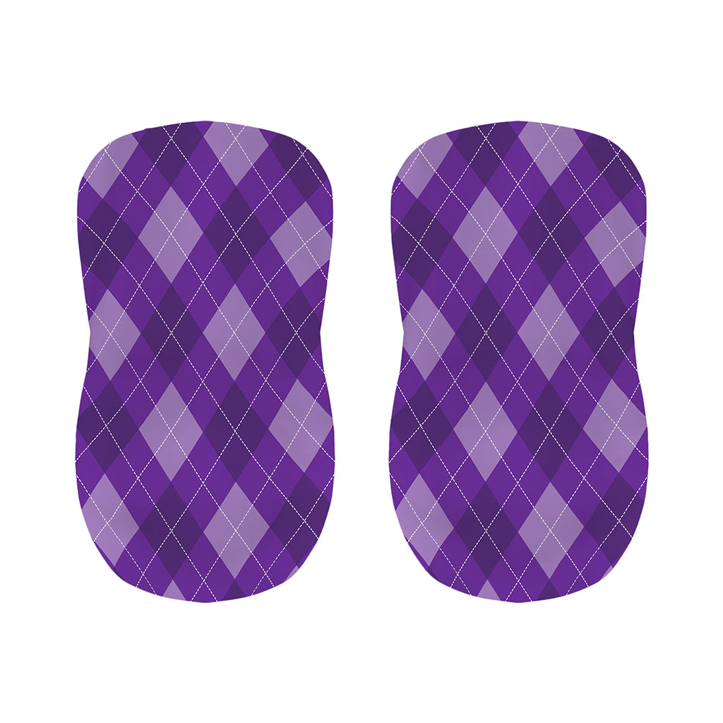 Purple Argyle Pattern Print Bar Stool Covers