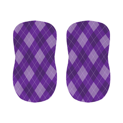 Purple Argyle Pattern Print Bar Stool Covers