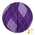 Purple Argyle Pattern Print Basketball