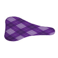 Purple Argyle Pattern Print Bicycle Seat Cover