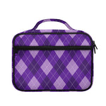 Purple Argyle Pattern Print Briefcase Bible Bag