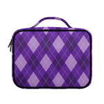 Purple Argyle Pattern Print Briefcase Bible Bag