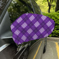 Purple Argyle Pattern Print Car Side Mirror Covers