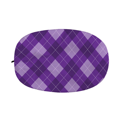 Purple Argyle Pattern Print Car Side Mirror Covers