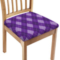 Purple Argyle Pattern Print Chair Cushion Cover