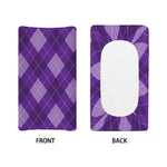 Purple Argyle Pattern Print Changing Pad Cover