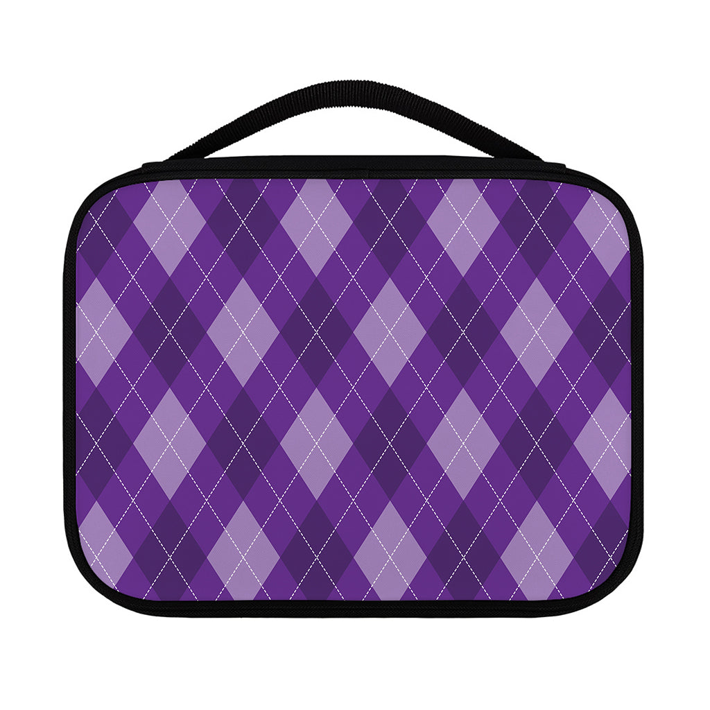 Purple Argyle Pattern Print Classic Bible Case