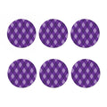 Purple Argyle Pattern Print Coaster Set
