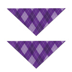 Purple Argyle Pattern Print Dog Bandana