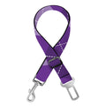 Purple Argyle Pattern Print Dog Seat Belt