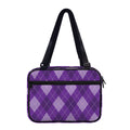 Purple Argyle Pattern Print Double Strap Bible Bag