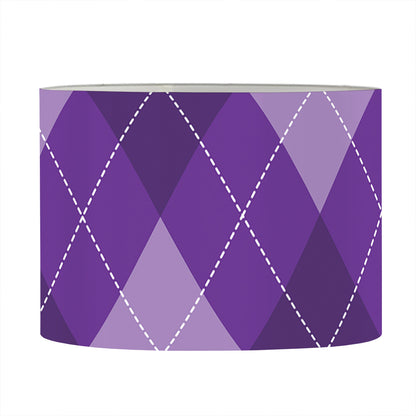 Purple Argyle Pattern Print Drum Lamp Shade