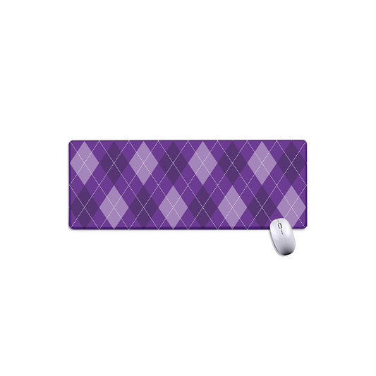 Purple Argyle Pattern Print Extended Mouse Pad