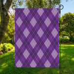 Purple Argyle Pattern Print Garden Flag
