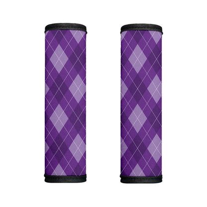 Purple Argyle Pattern Print Handle Covers