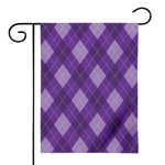 Purple Argyle Pattern Print House Flag