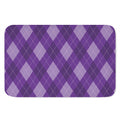 Purple Argyle Pattern Print Indoor Door Mat
