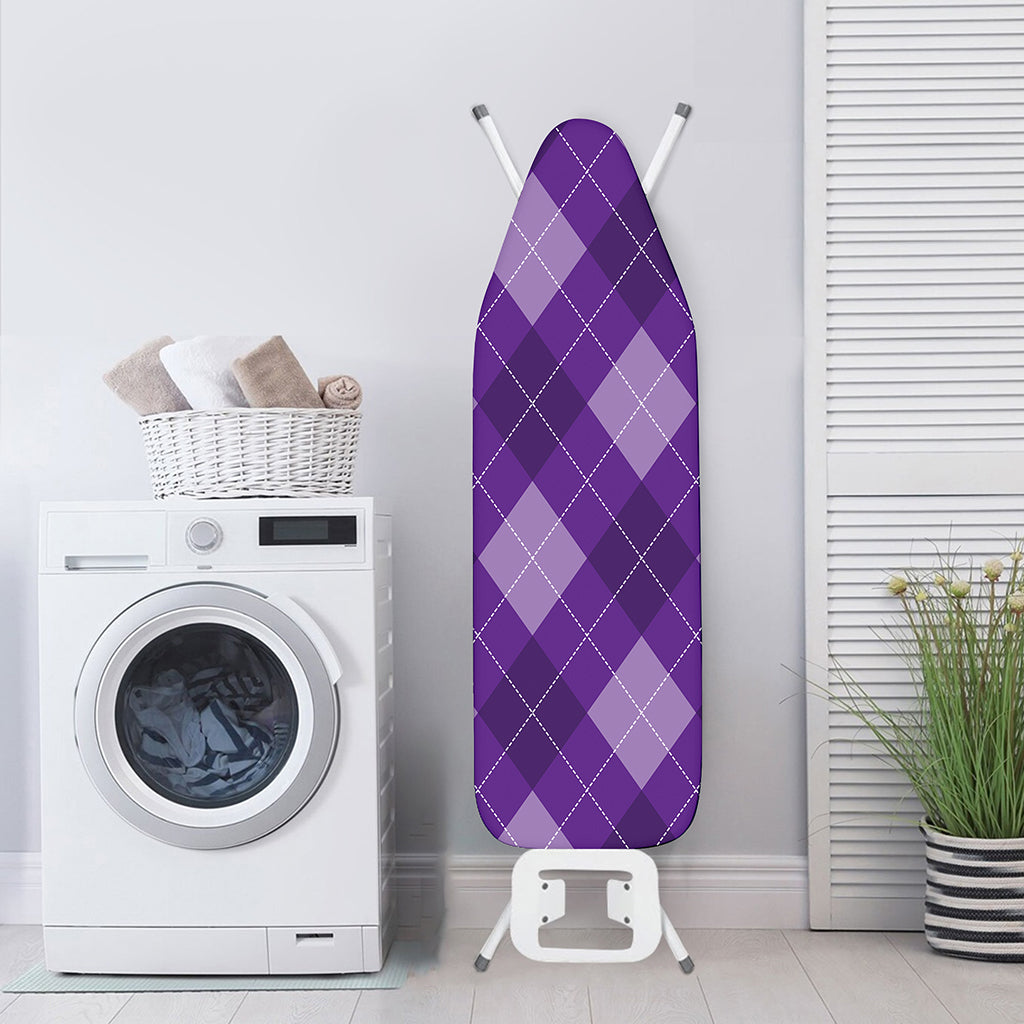 Purple Argyle Pattern Print Ironing Board Cover