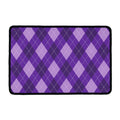 Purple Argyle Pattern Print Kitchen Mat