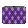 Purple Argyle Pattern Print Laptop Sleeve