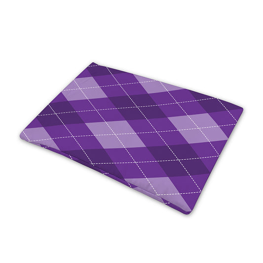 Purple Argyle Pattern Print Pet Cooling Mat Cover