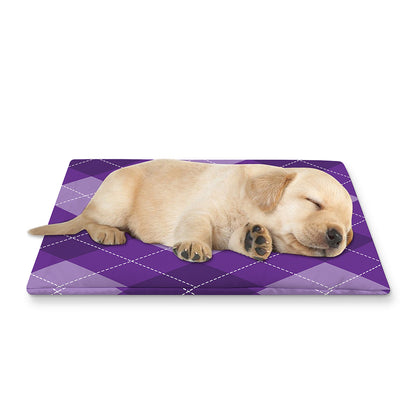Purple Argyle Pattern Print Pet Cooling Mat Cover