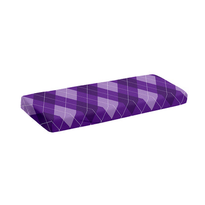 Purple Argyle Pattern Print Piano Keyboard Cover