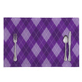 Purple Argyle Pattern Print Placemat