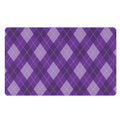 Purple Argyle Pattern Print Polyester Doormat