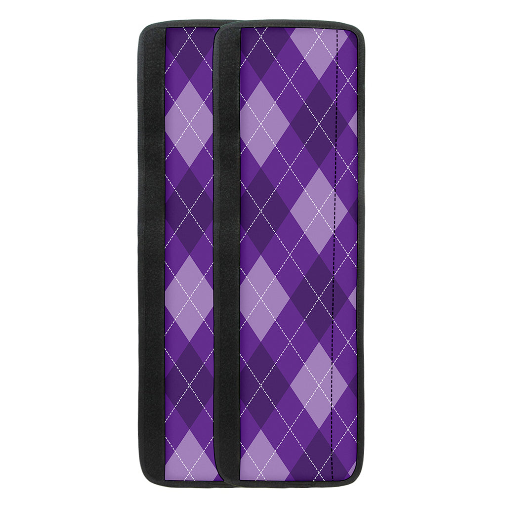 Purple Argyle Pattern Print Refrigerator Handle Covers