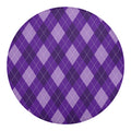 Purple Argyle Pattern Print Round Blanket