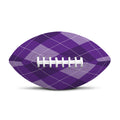 Purple Argyle Pattern Print Rugby Ball