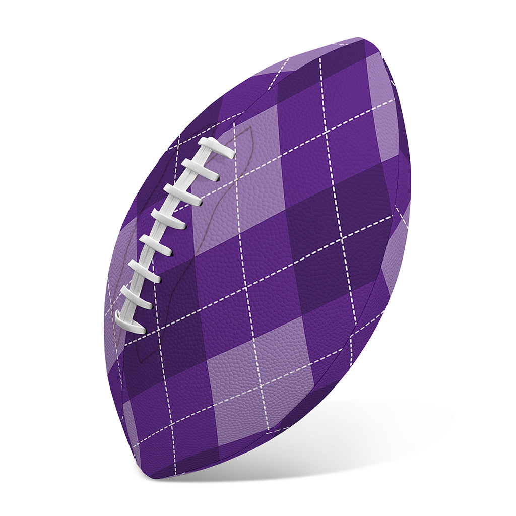 Purple Argyle Pattern Print Rugby Ball