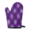 Purple Argyle Pattern Print Single Oven Mitt