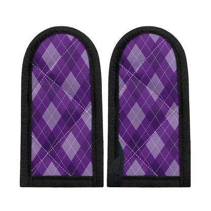 Purple Argyle Pattern Print Skillet Handle Cover
