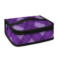 Purple Argyle Pattern Print Small Lunch Bag
