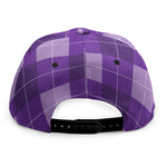Purple Argyle Pattern Print Snapback Cap