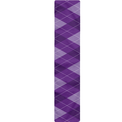 Purple Argyle Pattern Print Table Runner